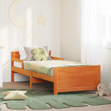 Berkfield Bed Frame with Headboard Wax Brown 80 x 200 cm Engineered Wood