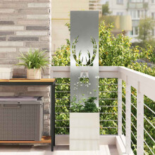 Berkfield Garden Privacy Screen Silver 32 x 32 x 150 cm Galvanised steel