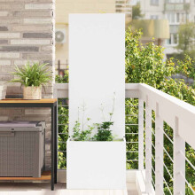 Berkfield Garden Privacy Screen White 50 x 32 x 150 cm Cold-rolled steel