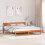 Berkfield Bed Frame with Headboard Wax Brown 180 x 200 cm Solid Pine Wood 1