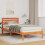 Berkfield Bed Frame with Headboard Wax Brown 100 x 220 cm Solid Pine Wood 1