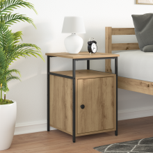Berkfield Bedside Cabinet with Drawer Artisan oak Engineered Wood