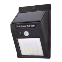 QISIWOLE napelemes kültéri lámpák, 3 üzemmód, 20LED mozgásérzékelő, IP65 vízálló, vezeték nélküli, kertbe, kerítésbe, teraszra,