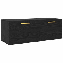 Berkfield Wall Cabinet Black oak 100 x 36.5 x 35 cm Engineered wood