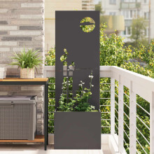 Berkfield Garden Privacy Screen Black 50 x 150 cm Cold-rolled steel