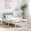 Berkfield Bed Frame with Upholstered Headboard Light Grey 90 x 190 cm 1