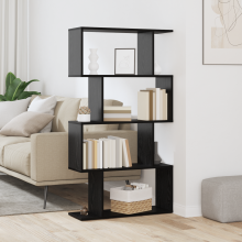 Berkfield Book Cabinet Black Oak 70 x 24 x 129 cm Engineered Wood