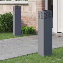 Berkfield Solar LED Pathway Light 2 pcs Anthracite Cold Rolled Steel