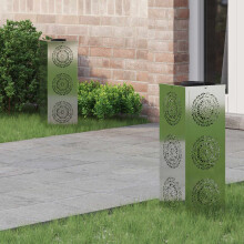 Berkfield Solar LED Pathway Light 2 pcs Silver Galvanized Steel