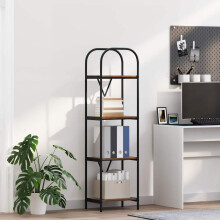 Berkfield Bookshelf Smoked Oak 40 x 30 x 146 cm Engineered wood