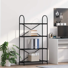 Berkfield Bookshelf Black Oak 80 x 30 x 146 cm Engineered wood