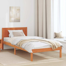 Berkfield Bed Frame Brown 100 x 200 cm Solid Pine wood