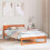 Berkfield Bed Frame with Headboard Wax Brown 120 x 190 cm Solid Pine Wood 1