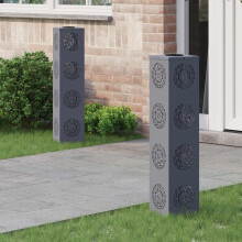 Berkfield Solar LED Pathway Light 2 pcs Anthracite Cold Rolled Steel