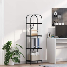 Berkfield Bookshelf Black Oak 40 x 30 x 146 cm Engineered wood