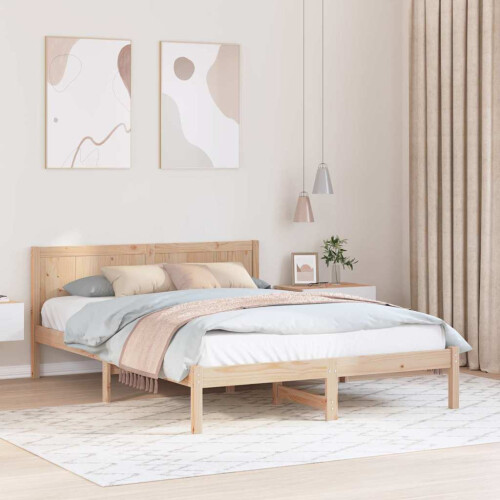 Berkfield Bed Frame Brown 150 x 200 cm Solid Pine wood