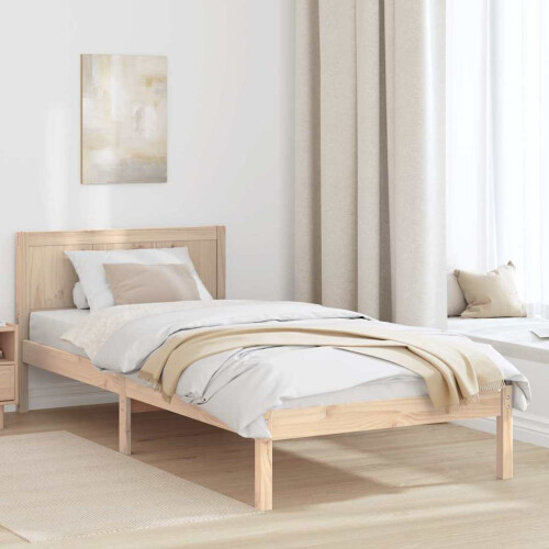 Berkfield Bed Frame Brown 75 x 190 cm Solid Pine wood