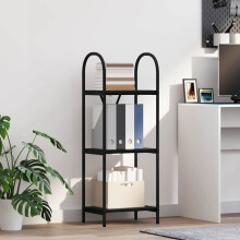 Berkfield Bookshelf Black Oak 40 x 30 x 109 cm Engineered wood