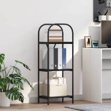 Berkfield Bookshelf Black Oak 40 x 30 x 109 cm Engineered wood