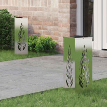 Berkfield Solar LED Pathway Light 2 pcs Silver Stainless Steel