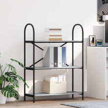Berkfield Bookshelf Grey Sonoma 80 x 30 x 109 cm Engineered wood