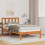 Berkfield Bed Frame with Headboard Wax Brown 75 x 190 cm Solid Pine Wood 1