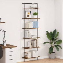 Berkfield Bookshelf Smoked Oak 60 x 24 x 203 cm Engineered wood