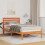 Berkfield Bed Frame with Headboard Wax Brown 90 x 200 cm Solid Pine Wood 1