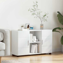 Berkfield Sideboard FLORIN White 88.5 x 30.5 x 55.5 cm Engineered Wood