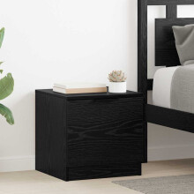 Berkfield Bed Cabinet 2 pcs Black Oak 40 x 39 x 40cm Engineered Wood
