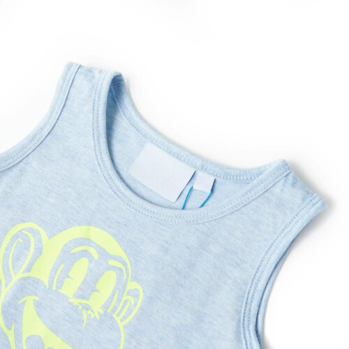 Kids' Tank Top Soft Blue Melange 128 2