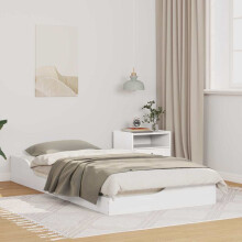 Berkfield Bed Frame White 90 x 190 cm Solid Pine Wood