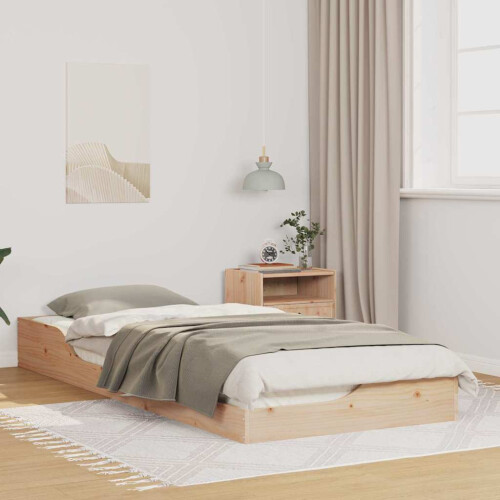 Berkfield Bed Frame Brown 80 x 220 cm Solid Pine Wood