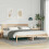 Berkfield Bed Frame with Headboard Brown 200 x 200 cm Solid Pine Wood 1