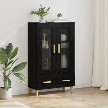 Berkfield Highboard Black Oak 70 x 31 x 115 cm Engineered Wood