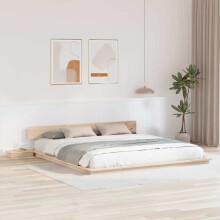 Berkfield Bed Frame Brown 200 x 200 cm Wood