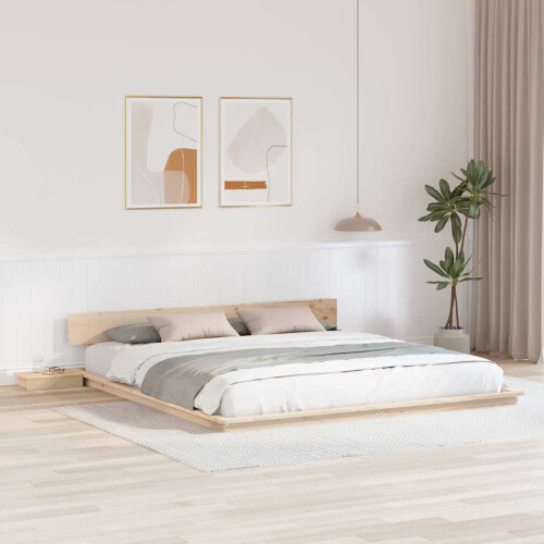 Berkfield Bed Frame Brown 200 x 200 cm Wood