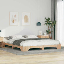 Berkfield Bed Frame Brown 180 x 220 cm Solid Pine Wood