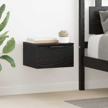 Berkfield Bedside Cabinet 2 pcs Black Oak 34 x 30 x 20 cm Engineered Wood