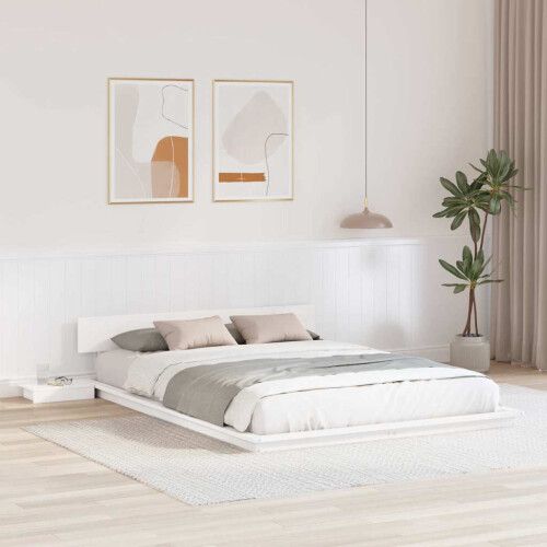 Berkfield Bed Frame White 140 x 200 cm Wood