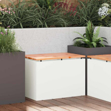Berkfield Garden Bench White 60 x 40 x 43 cm Steel
