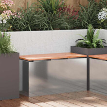 Berkfield Garden Bench Silver 80 x 40 x43 cm Galvanised steel