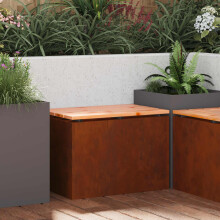 Berkfield Garden Bench Rusty 60 x 40 x 43 cm Weathering steel