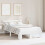 Berkfield Bed Frame with Headboard White 120 x 190 cm Solid Pine Wood 1