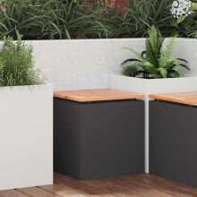 Berkfield Garden Bench Black 40 x 40 x 43 cm Steel
