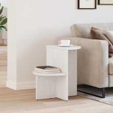 Berkfield Coffee Table White 50 x 40 x 50 cm Solid pine wood