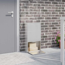 Berkfield Parcel Drop Box Silver 44 x 22 x 82 cm Stainless Steel