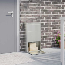 Berkfield Parcel Drop Box Silver 44 x 22 x 82 cm Galvanised Steel