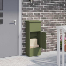 Berkfield Parcel Drop Box Olive green 44.5 x 29 x 110.5 cm Steel