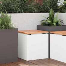 Berkfield Garden Bench White 40 x 40 x 43 cm Steel